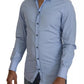Light Blue Cotton Slim Fit Dress Shirt