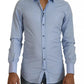 Light Blue Cotton Slim Fit Dress Shirt