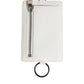 White Calf Leather Lanyard Logo Card Holder Men Wallet