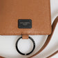 Dark Brown Leather Lanyard Logo Card Holder Men Wallet