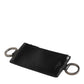 Black Leather Logo Embossed Lanyard Card Holde Wallet