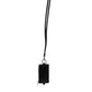 Black Leather Logo Embossed Lanyard Card Holder Wallet