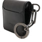 Wallet Black Leather Logo Embossed Key Chain Card Holder Wallet