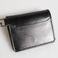 Wallet Black Leather Logo Embossed Key Chain Card Holder Wallet