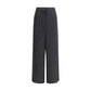 Wide-leg silk Pants with strass