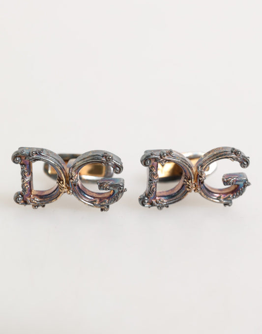 Gold Tone 925 Sterling Silver DG Logo Accessory Cufflink