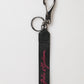 Black Burgundy Polyester DG Logo Men Keychain Keyring