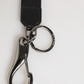 Black Burgundy Polyester DG Logo Men Keychain Keyring