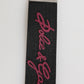 Black Burgundy Polyester DG Logo Men Keychain Keyring
