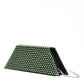 Mini Black Satin And Green Crystals Shoulder Bag