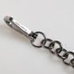 Blue Yellow DG Rubber Logo Silver Men Keychain Keyring