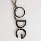 Silver Brass DG Logo Metal Keychain Holder Men Keyring