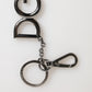 Silver Brass DG Logo Metal Keychain Holder Men Keyring