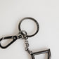 Silver Brass DG Logo Metal Keychain Holder Men Keyring