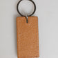 Brown Leather Logo Metal Ring Keychain Holder Men Keyring