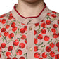 Beige Cherry Nylon Buttoned Casual Shirt