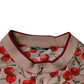 Beige Cherry Nylon Buttoned Casual Shirt