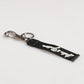 Black White Polyester DG Logo Silver Men Keychain Keyring