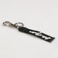 Black White Polyester DG Logo Silver Men Keychain Keyring