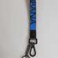 Blue Nylon Logo DG Crown Men's Holder Keychain Keyring