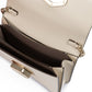 Beige Leather Clutch Bag
