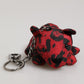 Red Black Polyester Animal Silhouette Keychain Keyring
