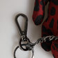 Red Black Polyester Animal Silhouette Keychain Keyring