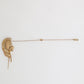 Gold Tone Leaf 925 Sterling Silver Crystal Chain Pin Brooch