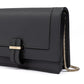 Dark Grey Leather Clutch Bag