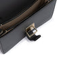 Dark Grey Leather Clutch Bag