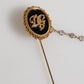 Lapel Pin DG Logo Gold Chain Mens Accessories Brooch