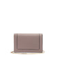 Powder Pink Leather Clutch Bag