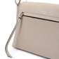 Beige Grained Leather Crossbody Bag