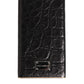 Black Leather Exotic Skin 3000mAh Power Bank Charger USB