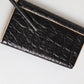 Black Leather Exotic Skin 3000mAh Power Bank Charger USB
