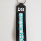Multicolor Logo Polyester Brass Holder Keychain Keyring