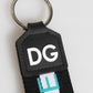 Multicolor Logo Polyester Brass Holder Keychain Keyring