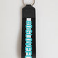 Multicolor Logo Polyester Brass Holder Keychain Keyring