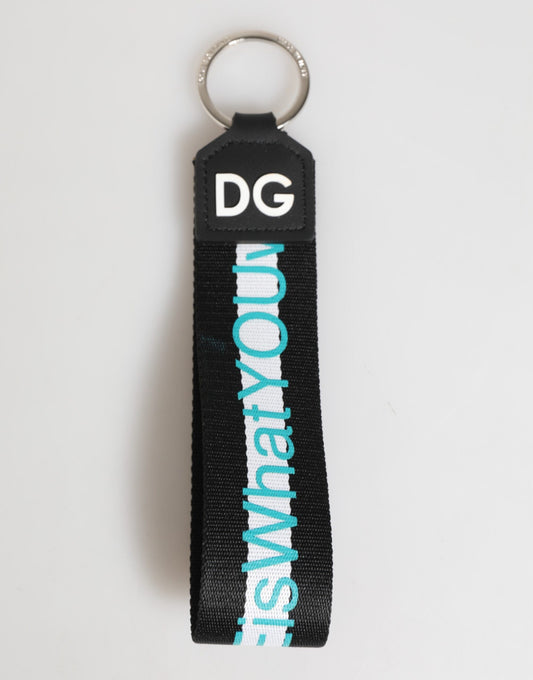 Multicolor Logo Polyester Brass Holder Keychain Keyring