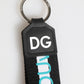 Multicolor Logo Polyester Brass Holder Keychain Keyring