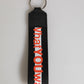 Black Red Logo Polyester Brass Holder Keychain Keyring
