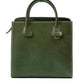 Green Leather Tote Bag