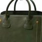 Green Leather Tote Bag
