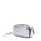 Silver Paillettes and Leather Clutch Bag