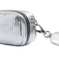 Silver Paillettes and Leather Clutch Bag