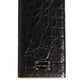 Black Leather Embossed Skin 3000mAh Power Bank Charger USB