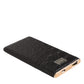 Black Leather Embossed Skin 3000mAh Power Bank Charger USB