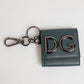 Dark Green Leather DG Logo Coin Purse Bag Charm Wallet