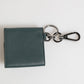 Dark Green Leather DG Logo Coin Purse Bag Charm Wallet