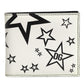 White Leather DG Star Logo Bifold Card Holder Wallet